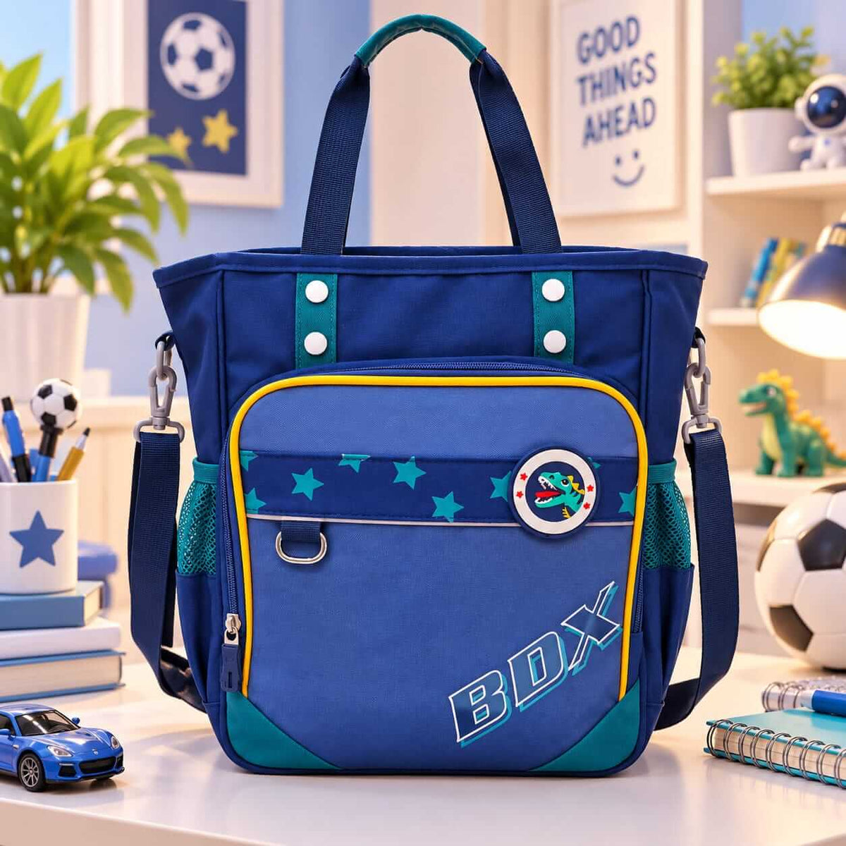New 2-in-1 Kids Travel Bag & Backpack – Multi-Style –  Size 14 × 12 Inch .