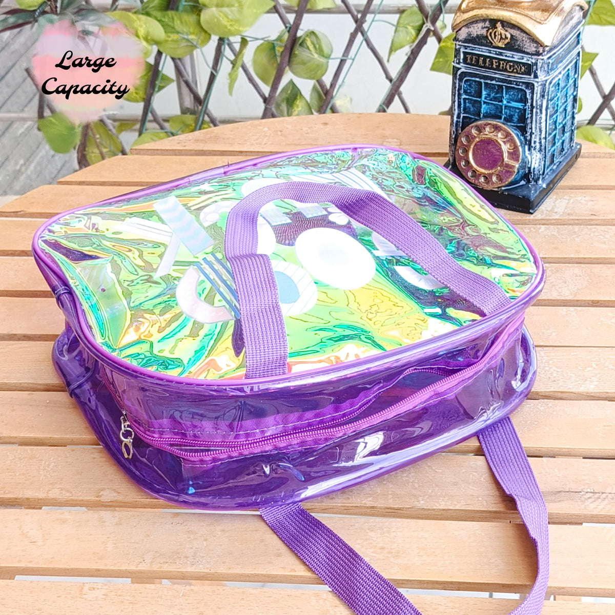 New Large Holographic Traveling Bags For Kids ( Size 13 × 10 Inch )