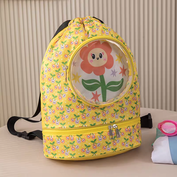 Kids Waterproof Parachute Swimming & Picnic Backpack with Slipper Pocket