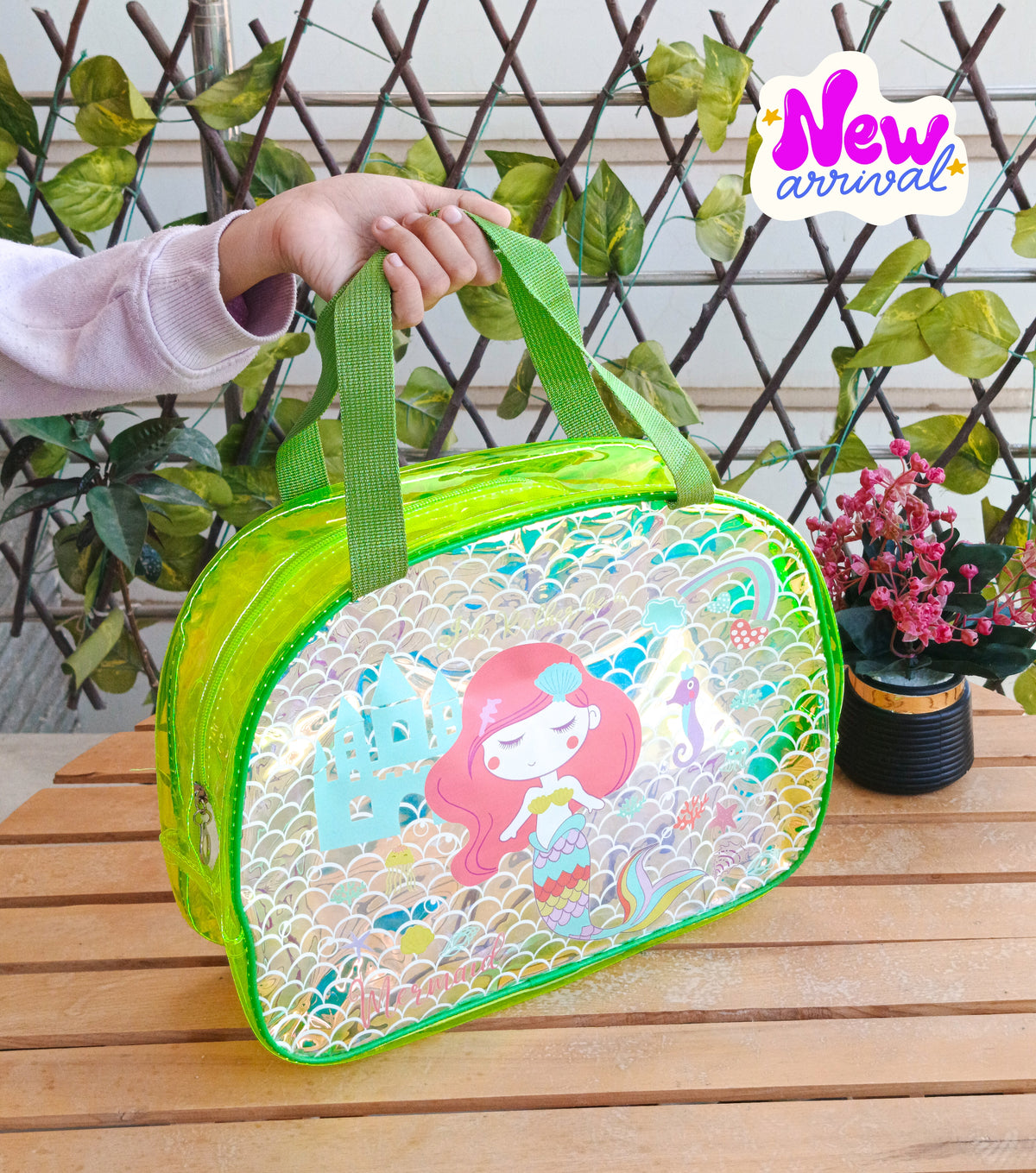 New Large Holographic Traveling Bags For Kids ( Size 13 × 10 Inch )