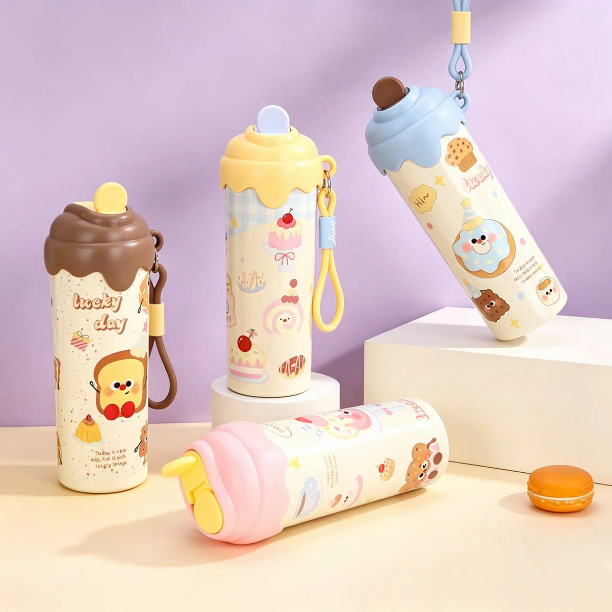 Ice Cream Shape Stainless Steel Water Bottle – 600 ML | SUS 316 | Hot & Cold 🔥❄