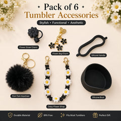 Pack Of 6 Stylish Tumbler Accessories 💞