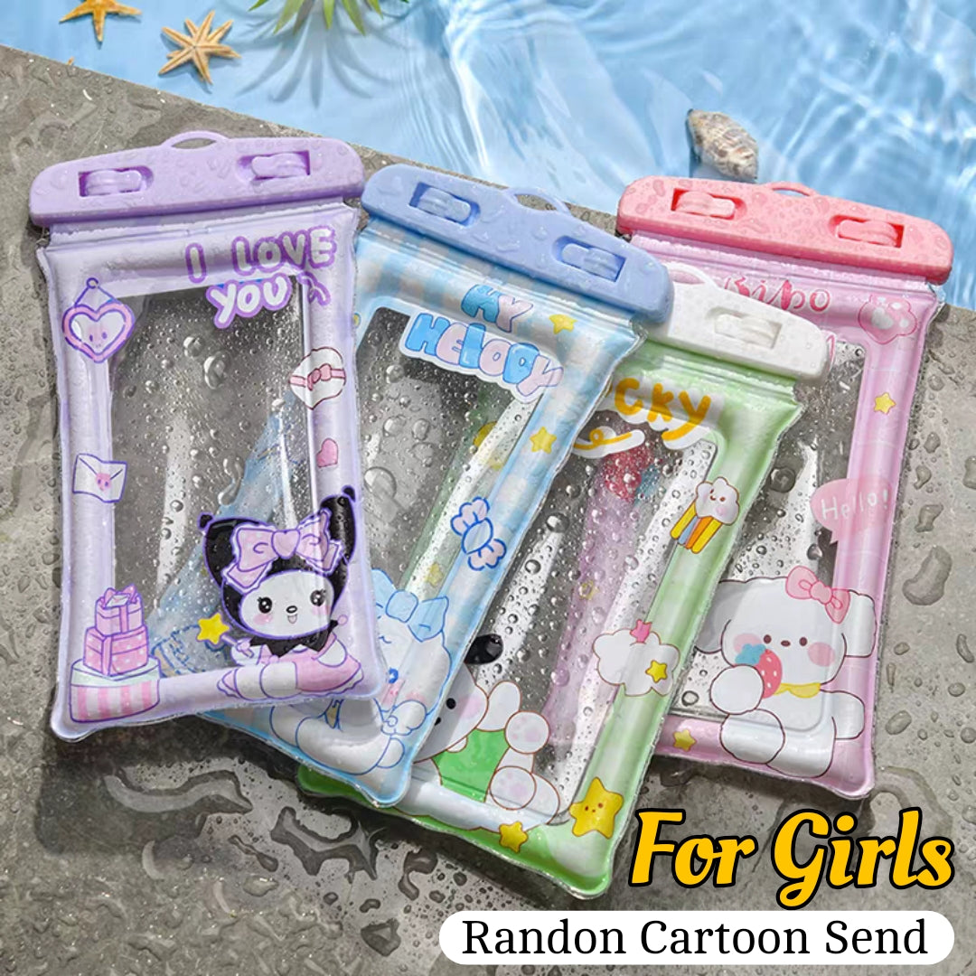 Waterproof Cellphone Pouches For Swmming / Picnic | Floating | For Girls Random Cartoon
