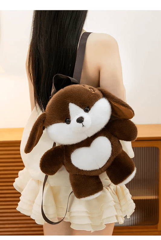 🐻 Premium Fluffy Teddy Plush Backpacks – Large Size (14 × 9 Inch)