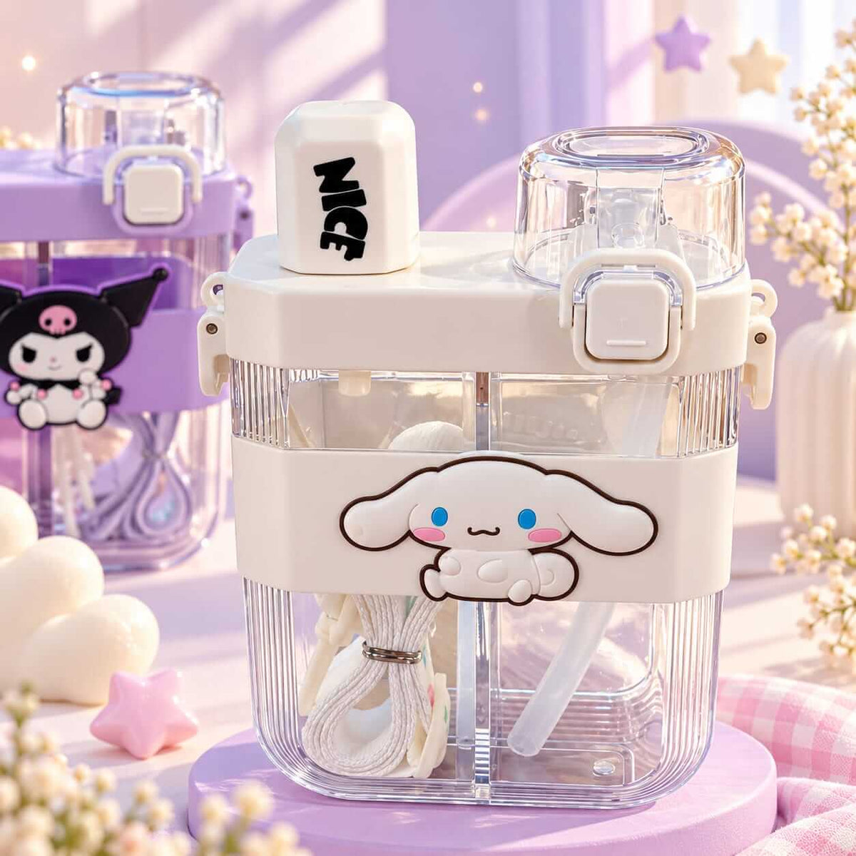 Double Compartments Drinking Kids Water Bottles
