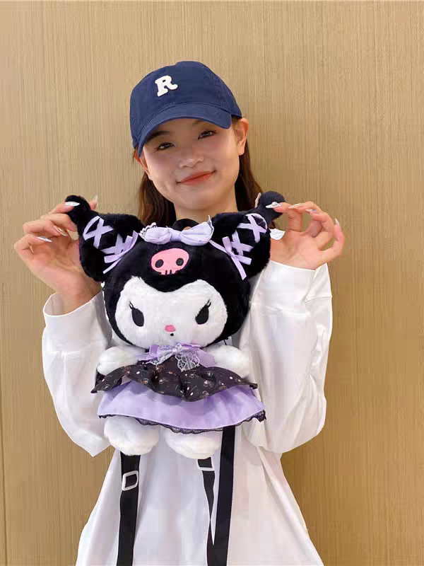 Original Sanrio Kuromi | Melody Plush Girls Backpacks ( Size 10 × 7 Inch )
