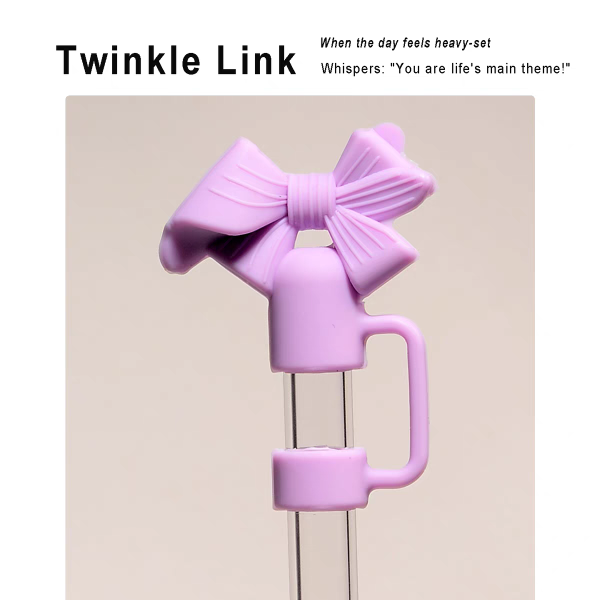 🎀 Bow Shape Silicone Straw Stopper Cover for Tumblers