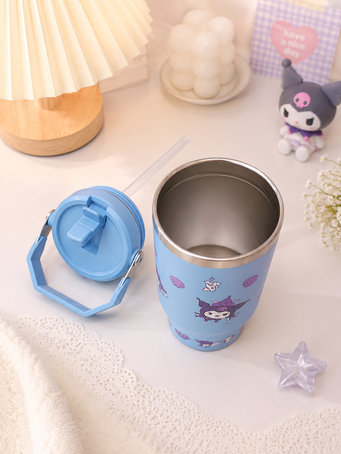 Kuromi™ Premium Insulated Stainless Steel Tumbler – 30 Oz (890ml) - Hot / Cold Long Time 🔥❄