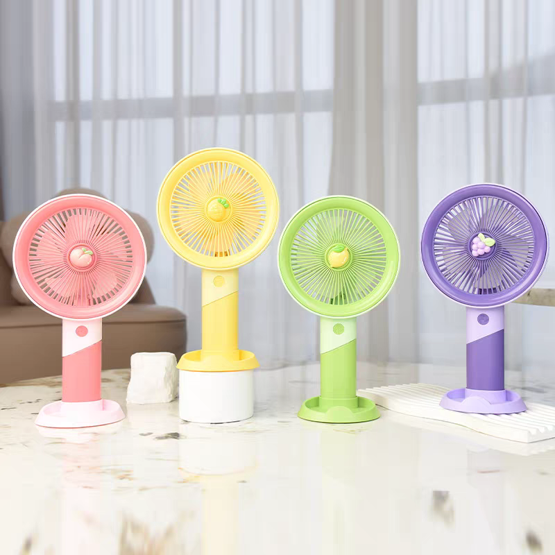 Large Size Premium Rechargeable Fans with Stand • 800 mah Battery • Type C charging