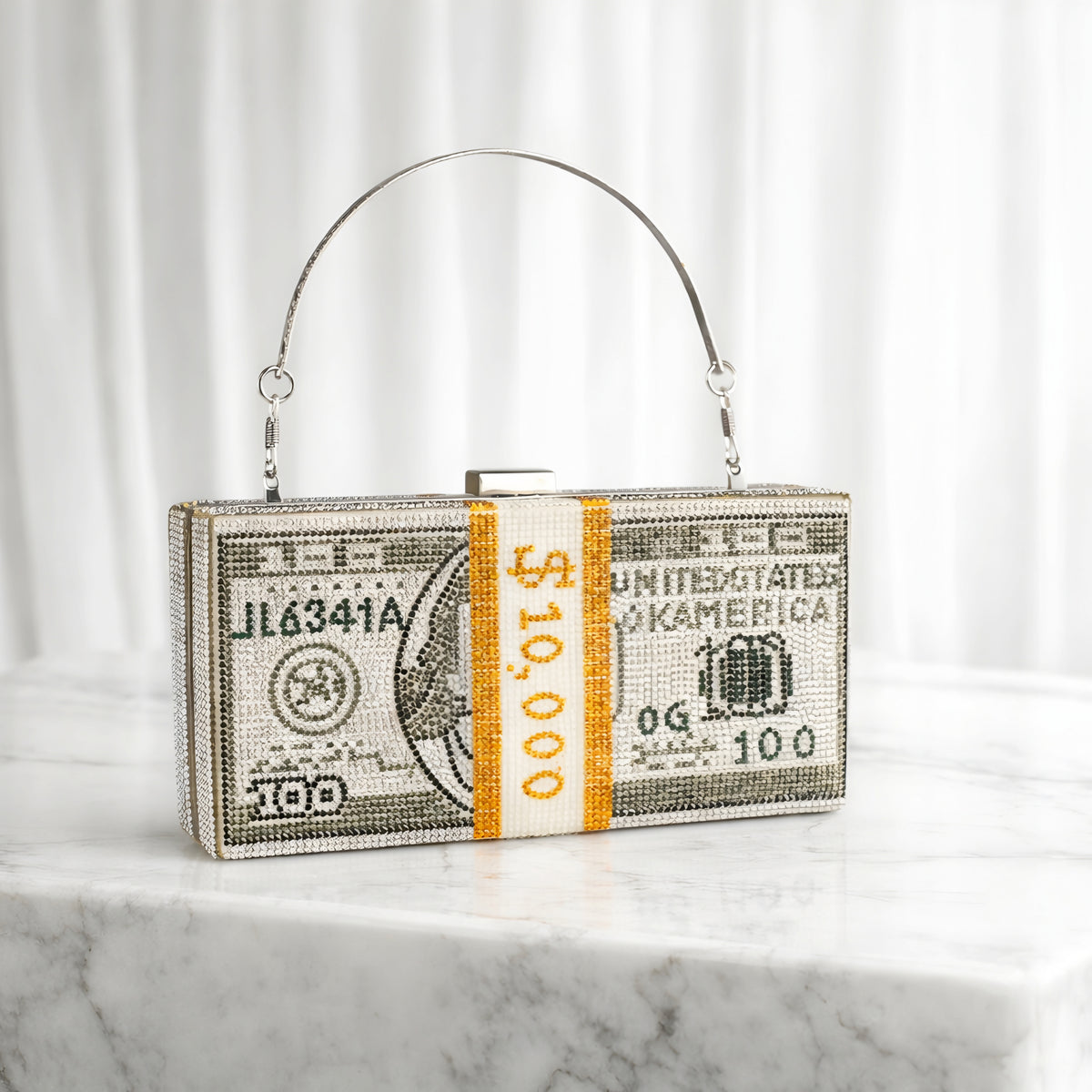Luxury Dollar Shape Crystal Clutches For Womens