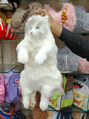 Large Plush Furr Real Cat Backpacks