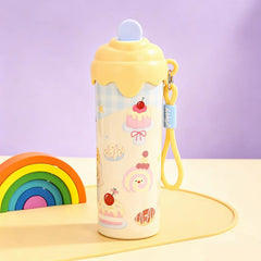 Ice Cream Shape Stainless Steel Water Bottle – 600 ML | Cute Insulated Bottle | Hot & Cold 🔥❄