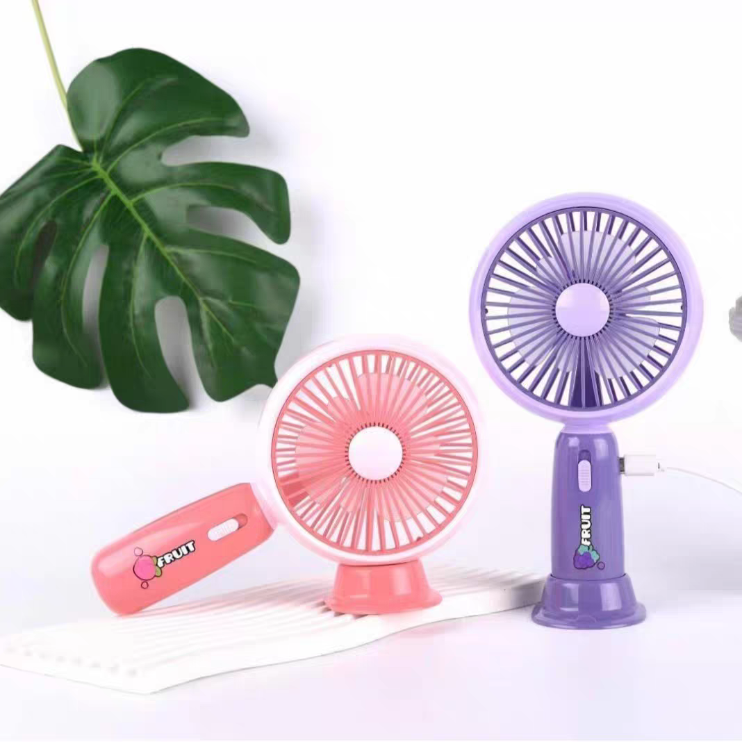 New Rechargeable Traveling Hand Fans with Stand & Led Light