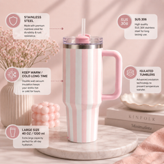 Velora™ Premium Stainless Steel Insulated Tumblers – 40oz / 1200ml - Keep Hot / Cold 🔥❄