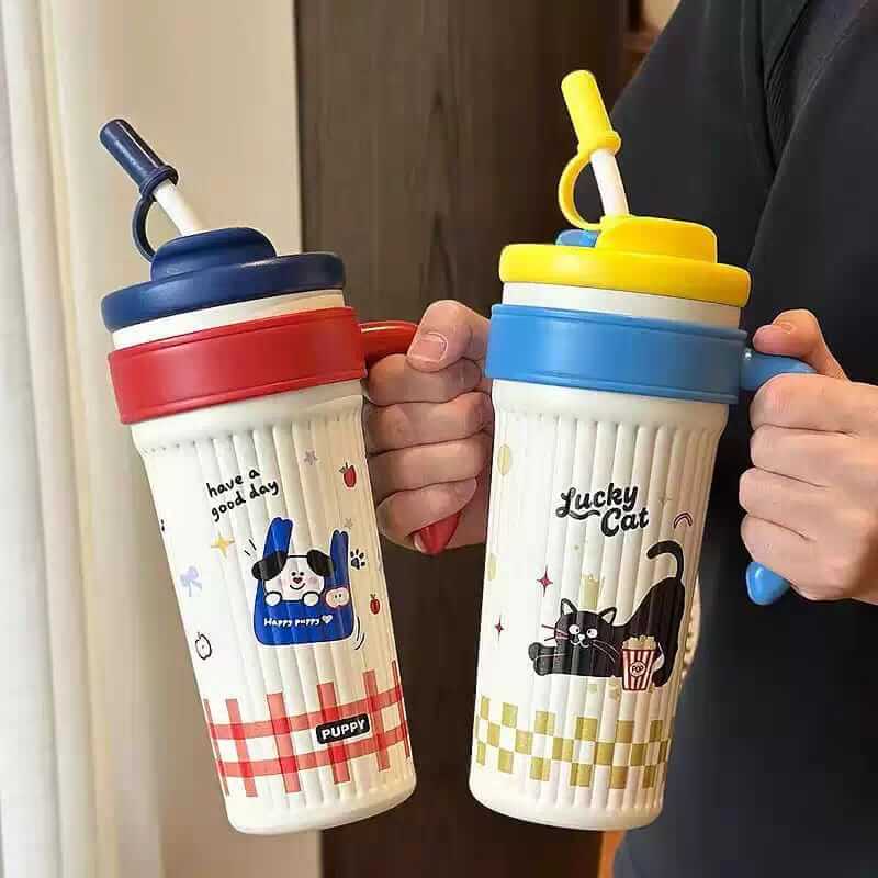 New Cute Stainless Steel Kids Tumblers Dual Drinking - Sus 316 - 750 ml - Hot & Cold 🔥❄
