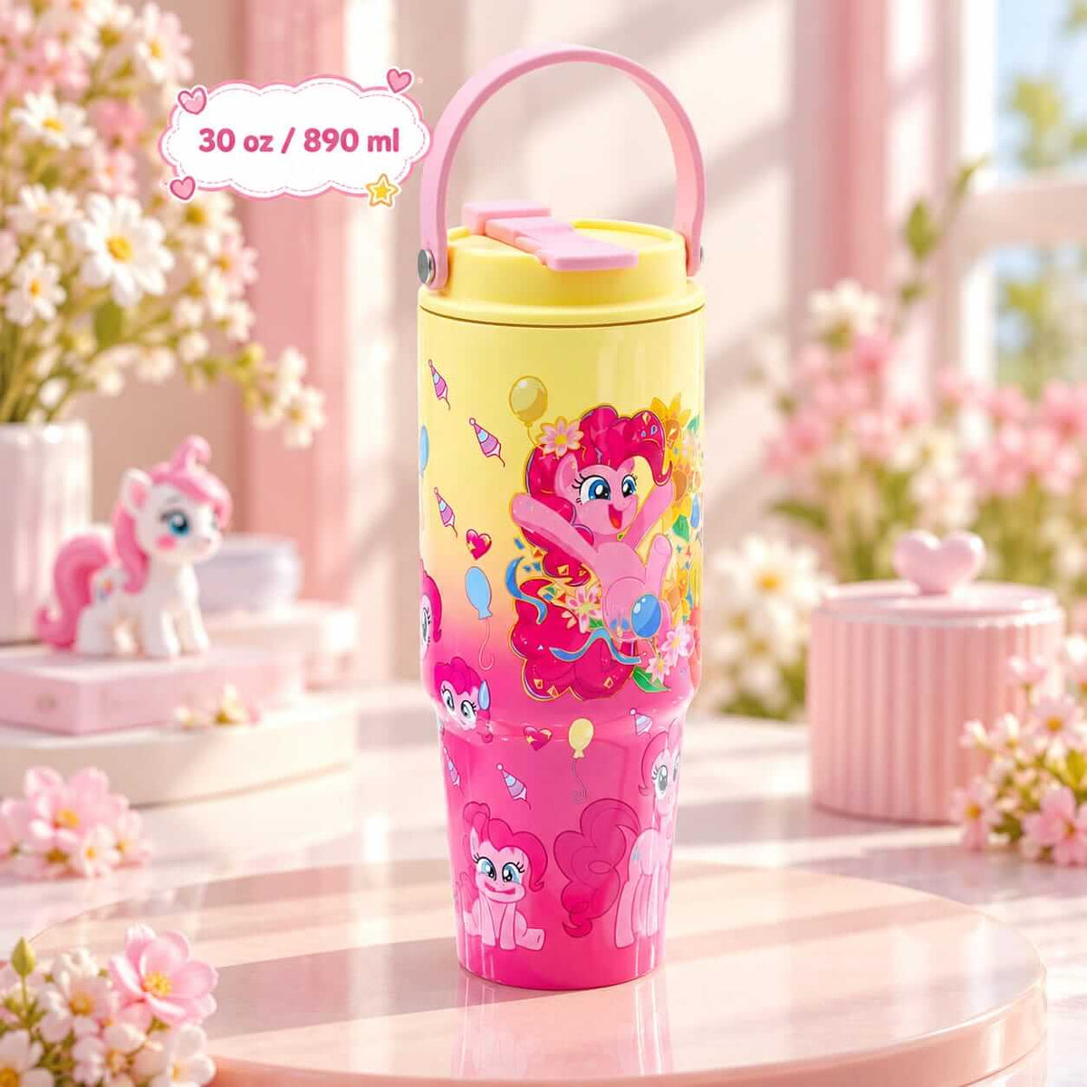 My Little Pony Cute Kids Stainless Steel Tumbler | 30 Oz / 890 ml | With Handle