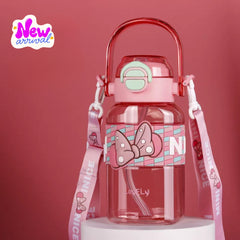 Cute 650ml Dual Sip Water Bottles with Strap