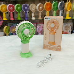 3 Speed Mini Size Rechargeable Hand Fan ( SIZE : 5 × 3 inch )