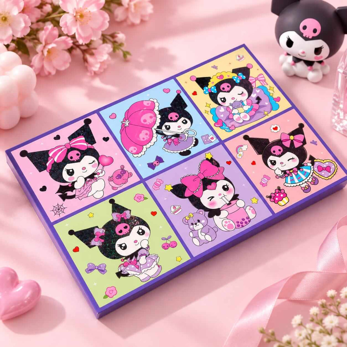 Kuromi 54-Color Eyeshadow Palette – Cute Makeup Palette for Girls