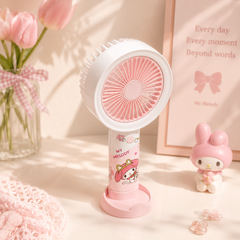 💞 Sanrio Rechargeable Mini Cooling Fans 💞 6 Inch Size • 3 Speed Modes • Type C