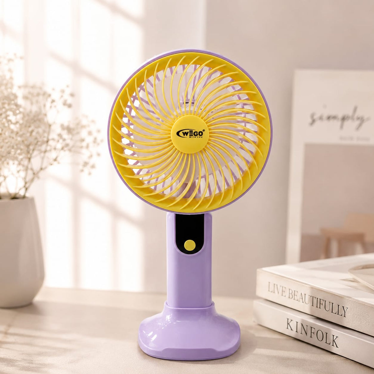 Premium Rechargeable Fans | 5 Speed Modes | 1200mAh Lithium Battery | Type-C Charging