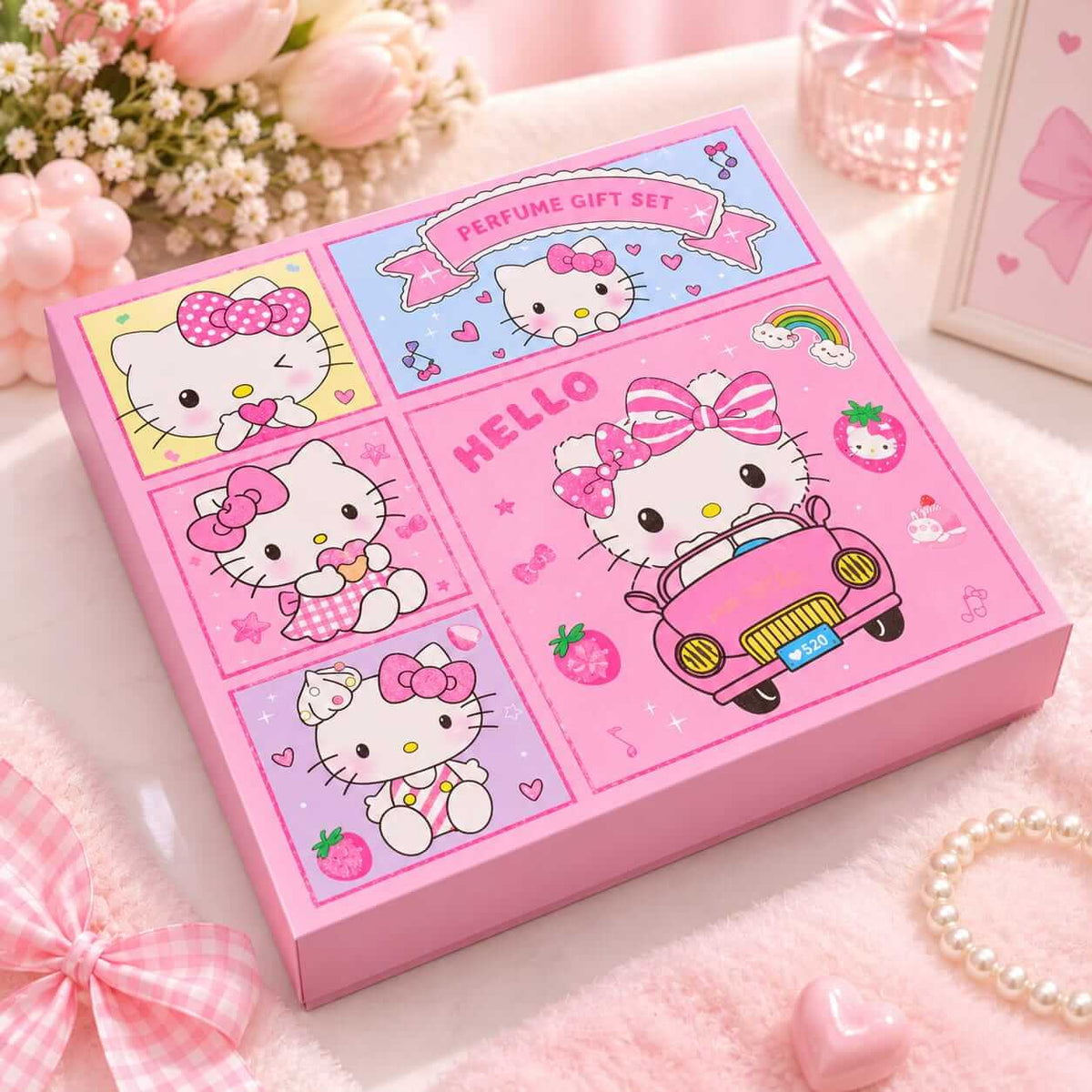 Hello Kitty Premium Makeup & Perfume Gift Set – Pack of 5