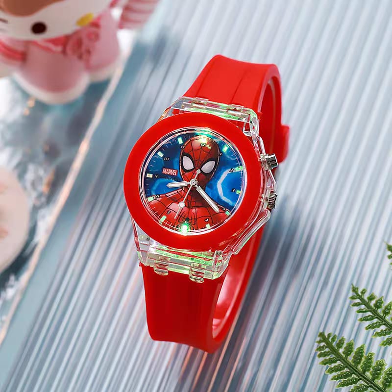 Boys Analog Led Light Wrist Hand Watches With Box