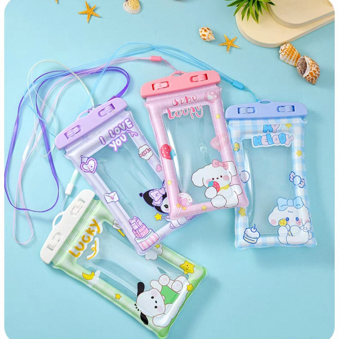 Waterproof Cellphone Pouches For Swmming / Picnic | Floating | For Girls Random Cartoon