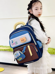 Premium Kids School Backpack with Cute Mini Pouch – 17 Inches | Suitable : Nursery to Class 3