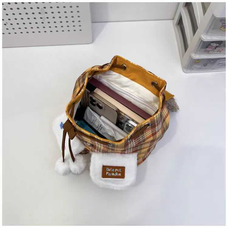 Cute Character Plush Kids Backpack – Soft & Adorable Mini Travel Bag ( Size 9 × 8 inch )
