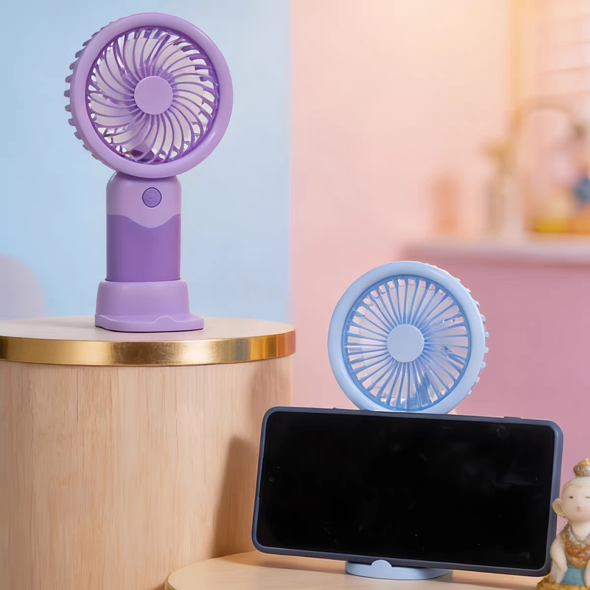 Rechargeable Mini Hand Fans | 6 inch | Type C | 3 Speed Modes | 500 mah battery