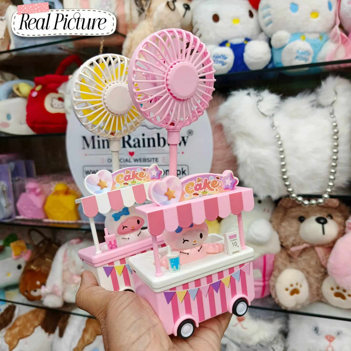 Cute Rechargeable Mini Stand Fans – 3 Speed Modes