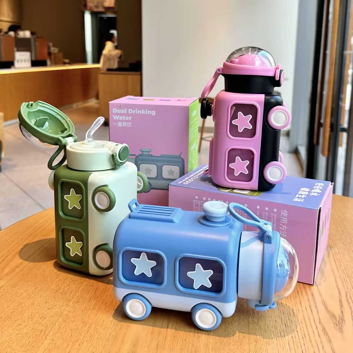 Cute Car Shape Childrens Water Bottles - BPA Free - 700 ml