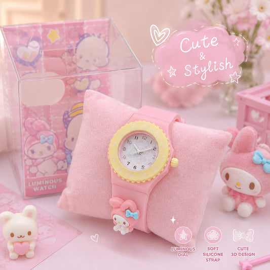 Sanrio Premium Analog Watches For Children's | Soft Silicone Adjustable Strap