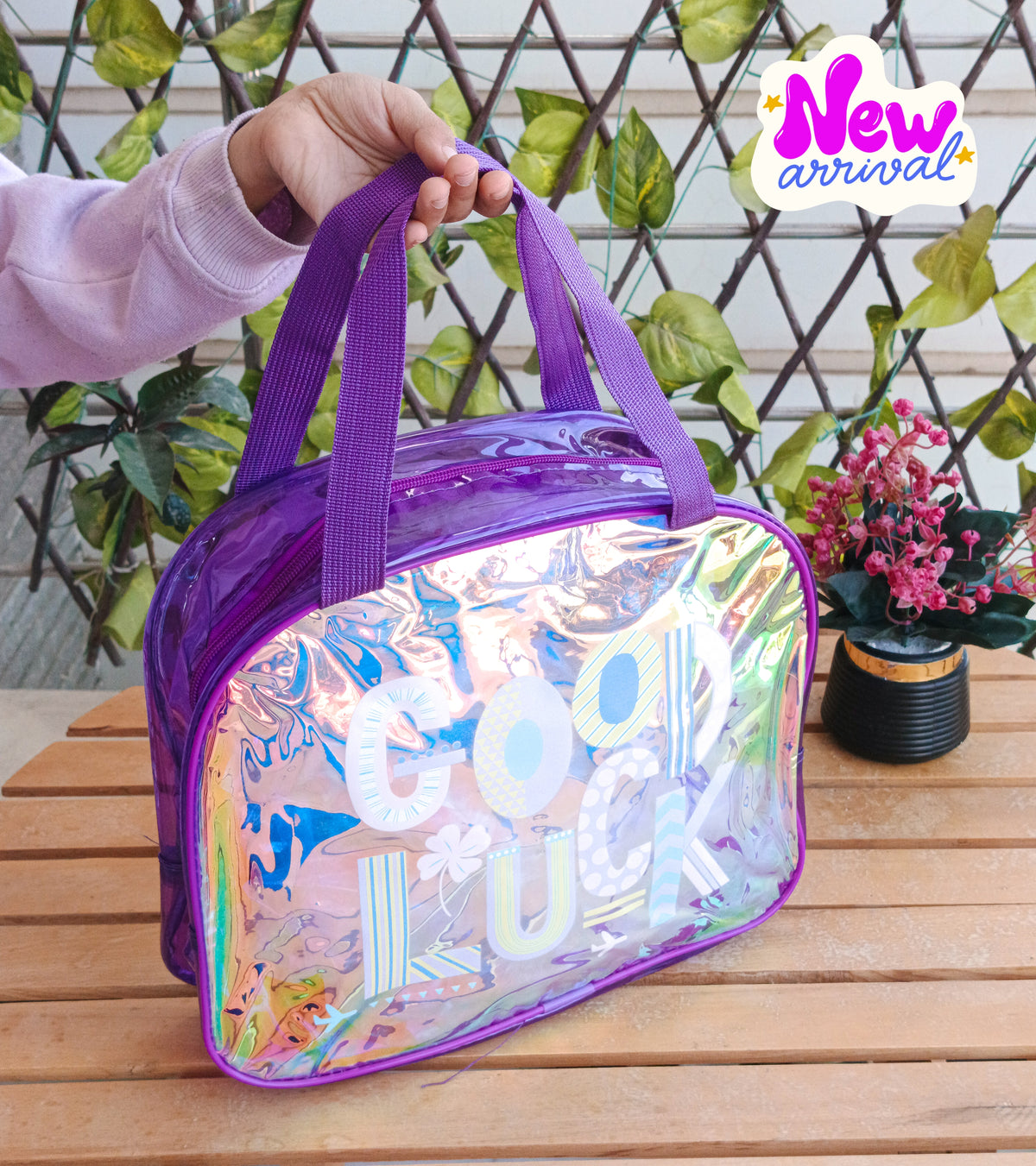 New Large Holographic Traveling Bags For Kids ( Size 13 × 10 Inch )