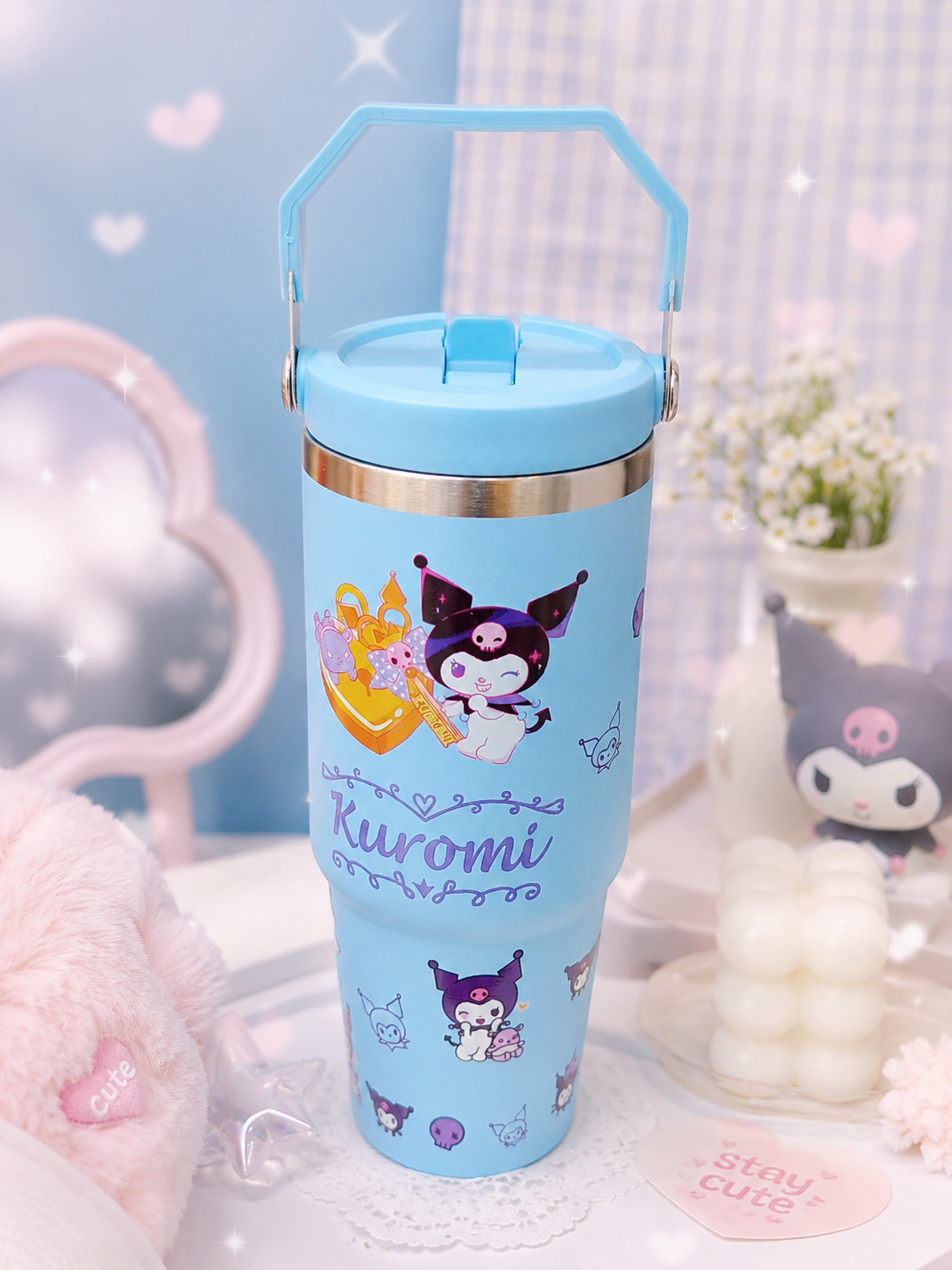 Kuromi™ Premium Insulated Stainless Steel Tumbler – 30 Oz (890ml) - Hot / Cold Long Time 🔥❄