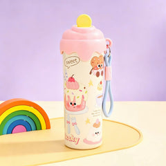 Ice Cream Shape Stainless Steel Water Bottle – 600 ML | Cute Insulated Bottle | Hot & Cold 🔥❄