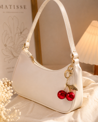 🍒 Luxury Cherry Charm Keychain – Cute Aesthetic Bag Accessory