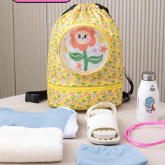 Kids Waterproof Parachute Swimming & Picnic Backpack with Slipper Pocket