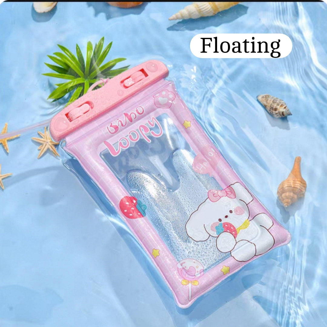 Waterproof Cellphone Pouches For Swmming / Picnic | Floating | For Girls Random Cartoon