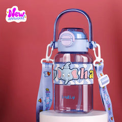 Cute 650ml Dual Sip Water Bottles with Strap