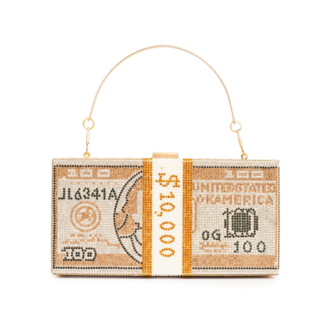 Luxury Dollar Shape Crystal Clutches For Womens