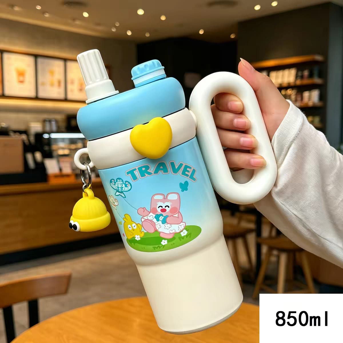 Mini Rainbow® Stainless Steel Cute Tumblers with Keychain | 850 ML | Hot & Cold 🔥❄