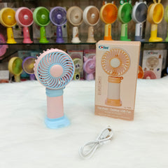 3 Speed Mini Size Rechargeable Hand Fan ( SIZE : 5 × 3 inch )