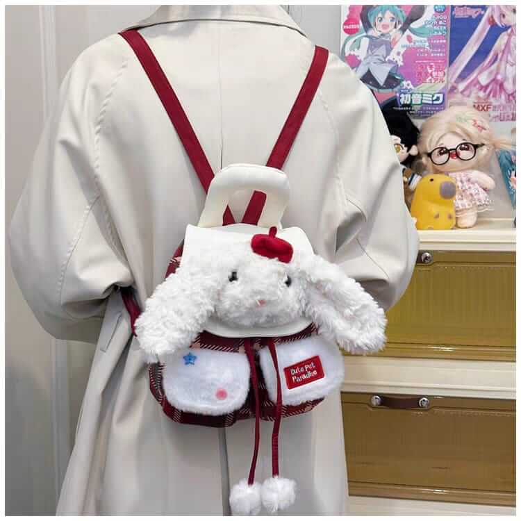 Cute Character Plush Kids Backpack – Soft & Adorable Mini Travel Bag ( Size 9 × 8 inch )