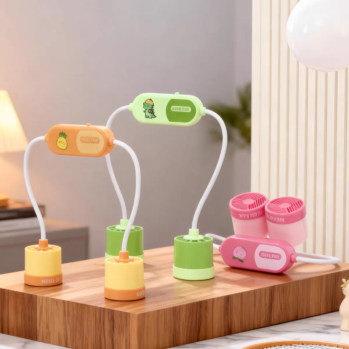 Rechargeable Portable Cooling Neck Fan – Dual Head Hands-Free Fan | 2 Speed Modes | 500mAh Battery | Type-C Charging
