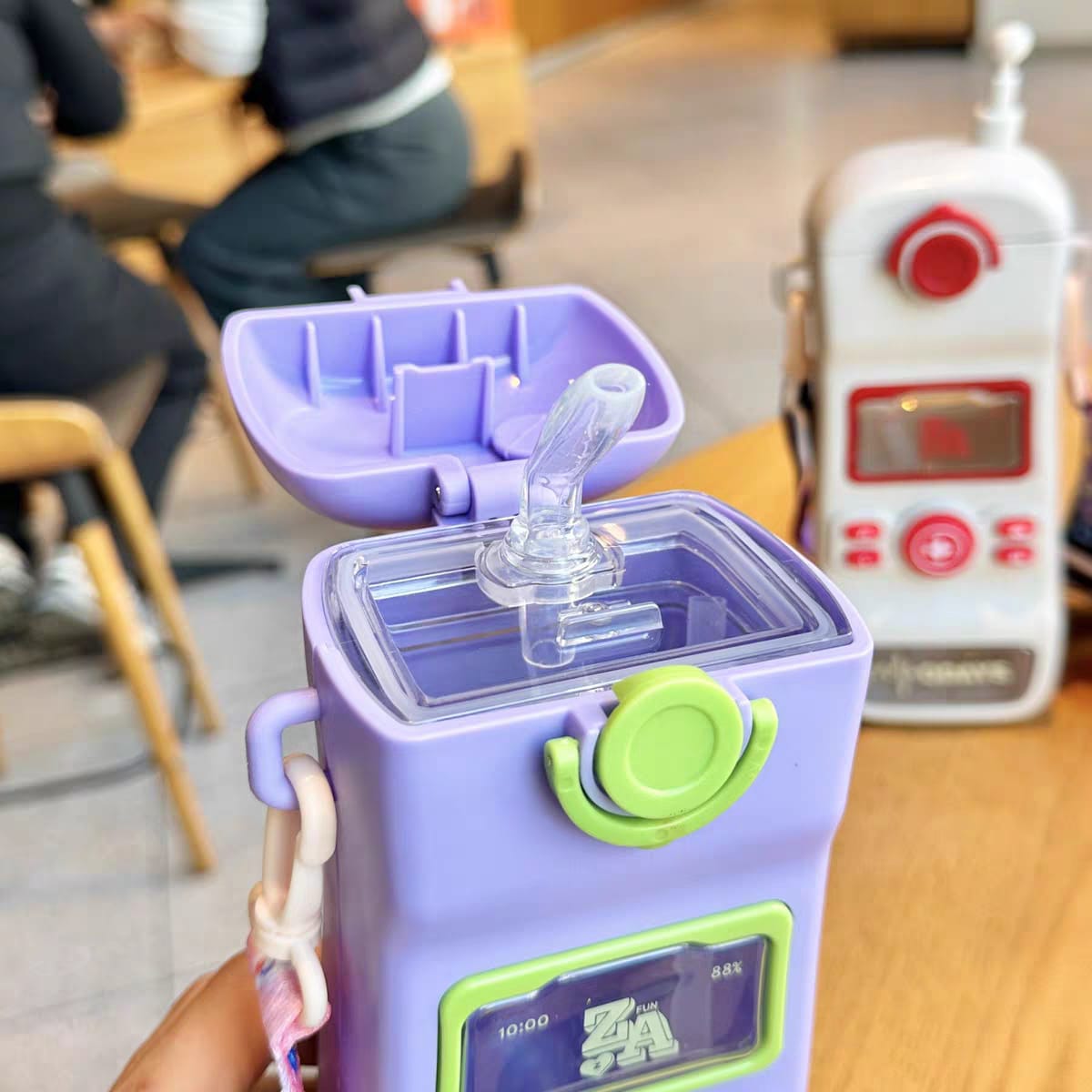 Cute Telephone Shape BPA-Free Water Bottle with Long Strap – Sipper Style – 550ml