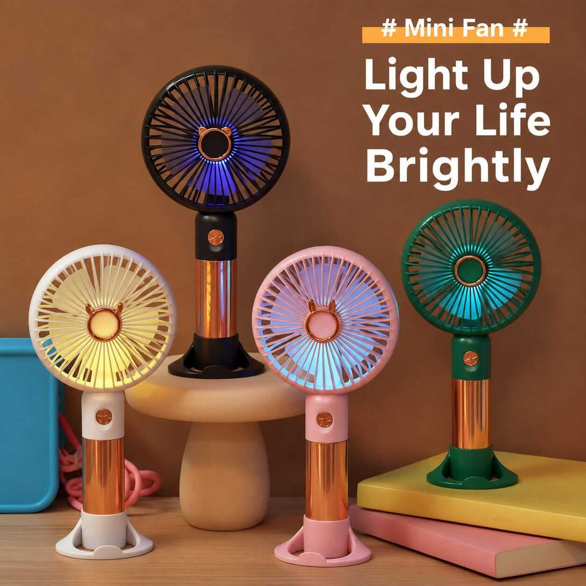 Breezo Premium Mini Rechargeable Cooling Fans - Lithium Battery 🔋 Type C Charging