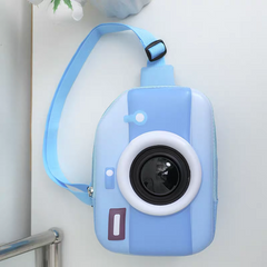 📸 LED Light Camera Shape Kids Crossbody Bag – Hard Shell Fiber Shoulder Bag ( Size 8 × 5 inch )