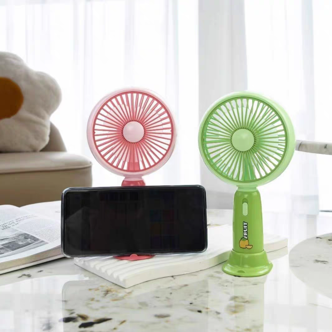 New Rechargeable Traveling Hand Fans with Stand & Led Light